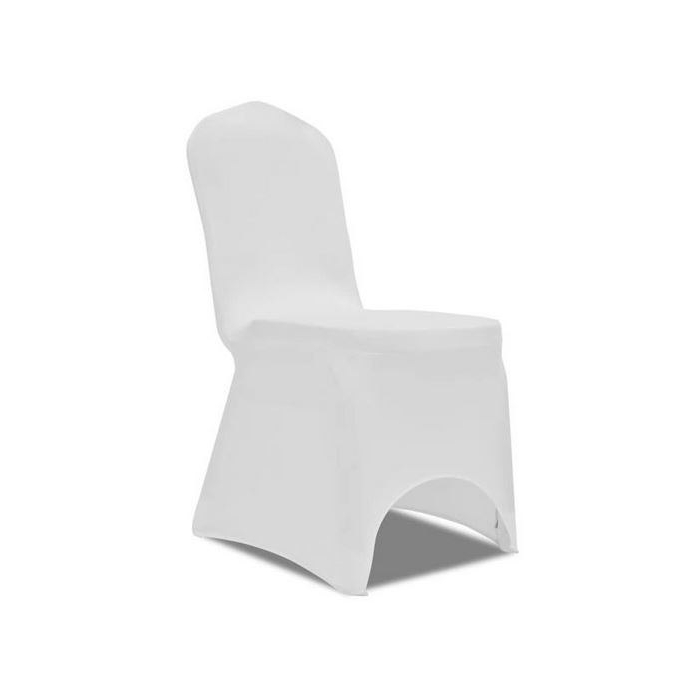 Pokrowce białe elastyczne na krzesła